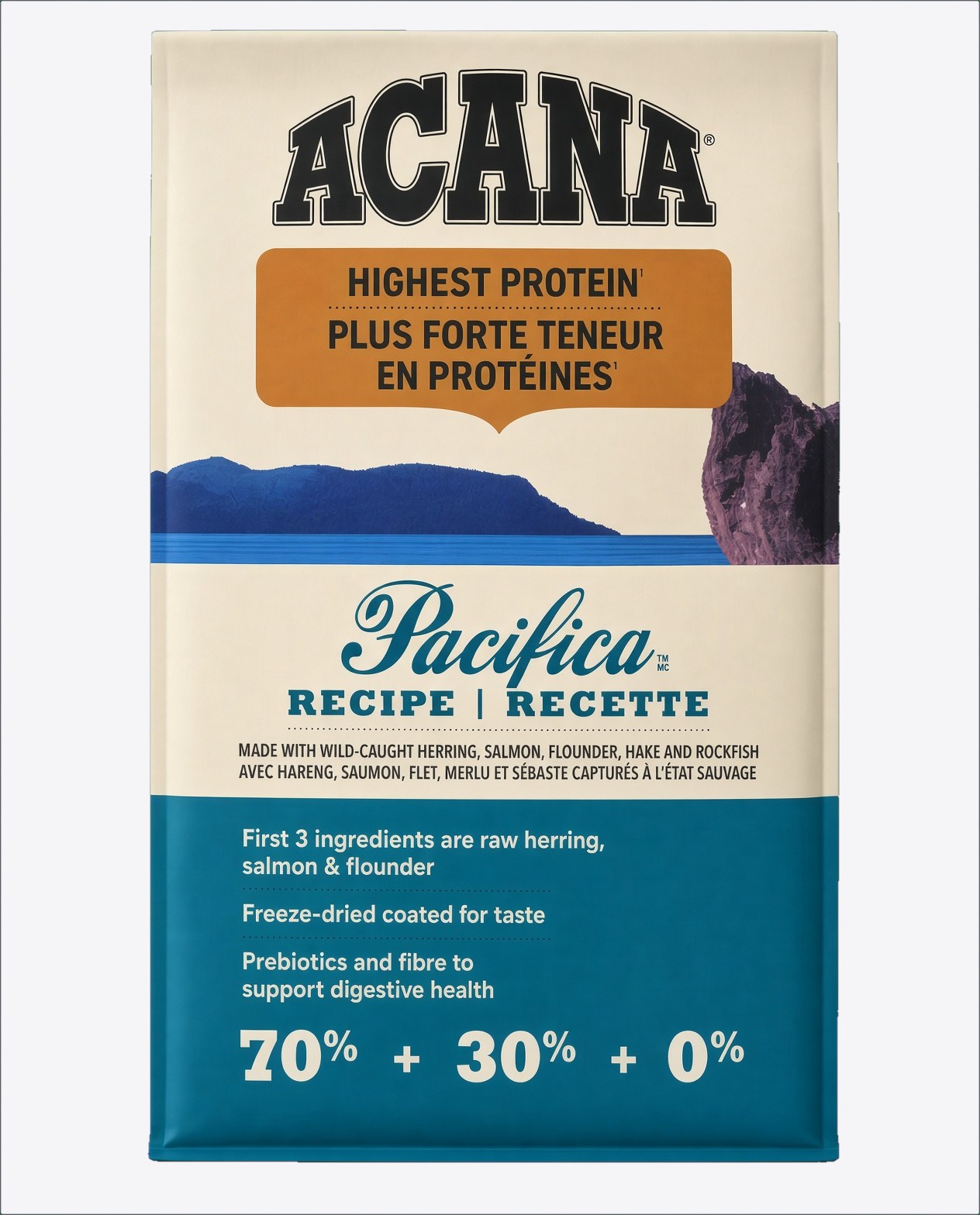 The bag of ACANA Pacifica we feed our girls