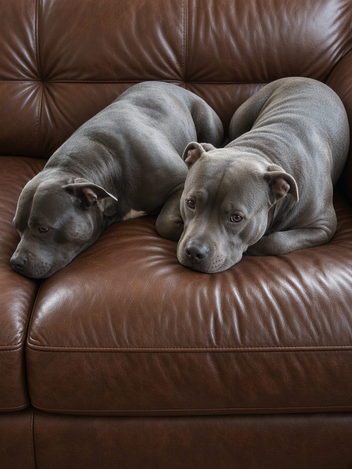 Two of our dogs on the couch